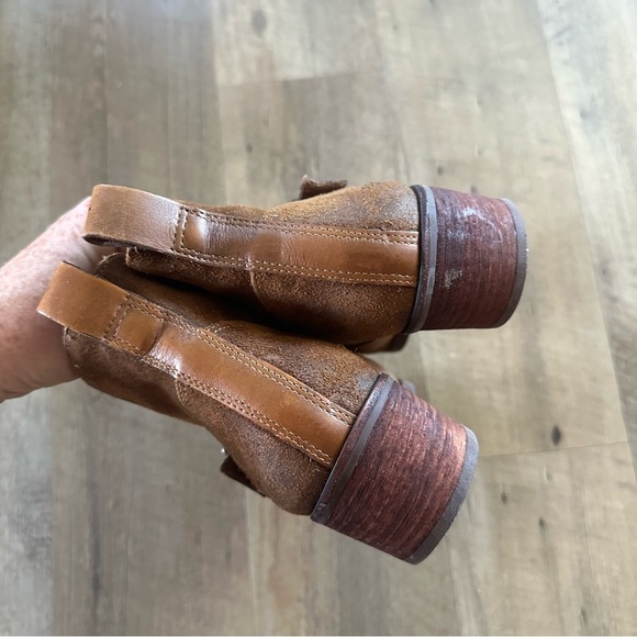 UGG Wright Chestnut Suede Belted Ankle Boots - Picture 4 of 10